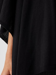 Eileen Fisher Accessories | Fine Merino Jersey Poncho In Regenerative Wool Black - Women