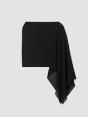 Eileen Fisher Accessories | System Sheer Silk Georgette Wrap Black - Women