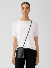 Eileen Fisher Accessories | Textured Italian Leather Phone Pouch Black - Women