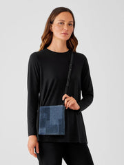 Eileen Fisher Accessories | Waste No More Denim Crossbody Bag Indigo - Women