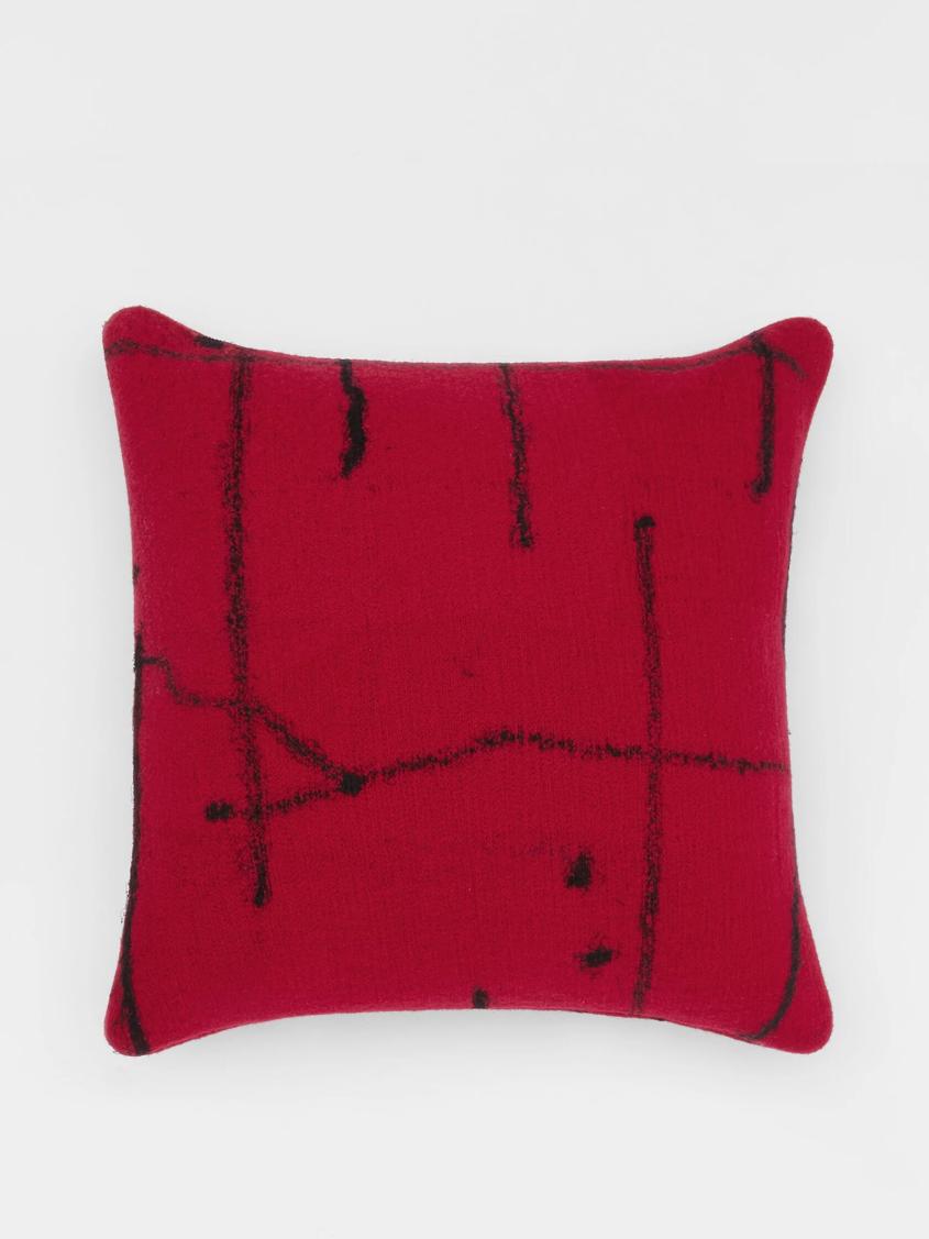 Eileen Fisher Accessories | Waste No More Felted Artisanal Pillow, 11" By 11" Red - Women