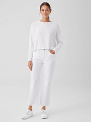 Eileen Fisher Denim | Organic Cotton Denim Straight Jean White - Women