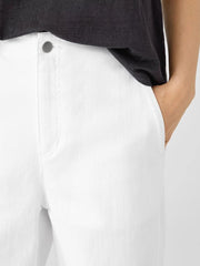 Eileen Fisher Denim | Organic Cotton Denim Tapered Pant White - Women