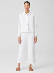 Eileen Fisher Denim | Organic Cotton Denim Wide-Leg Jean White - Women