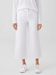 Eileen Fisher Denim | Organic Cotton Denim Wide-Leg Jean White - Women