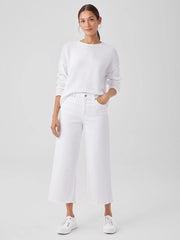Eileen Fisher Denim | Organic Cotton Denim Wide-Leg Jean White - Women