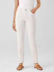Eileen Fisher Denim | Undyed Organic Cotton Denim High-Waisted Jean Undyed Natural - Women