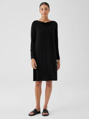 Eileen Fisher Dresses & Skirts | Fine Jersey Cowl Neck Dress Black - Women