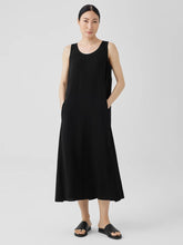 Eileen Fisher Dresses & Skirts | Silk Georgette Crepe Scoop Neck Dress Black - Women