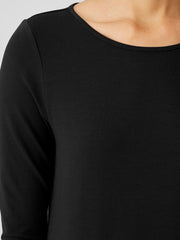 Eileen Fisher Dresses & Skirts | Stretch Jersey Knit Jewel Knit Dress Black - Women