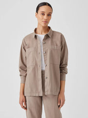 Eileen Fisher Jackets, Coats & Vests | Cotton Hemp Stretch Shirt Jacket Briar - Women
