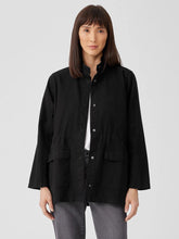 Eileen Fisher Jackets, Coats & Vests | Cotton Hemp Stretch Stand Collar Jacket Black - Women