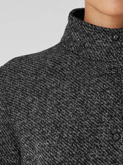 Eileen Fisher Jackets, Coats & Vests | Organic Cotton Terry Stand Collar Jacket Black/softwhite - Women