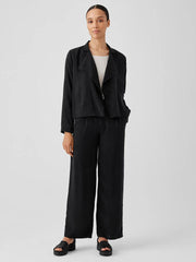 Eileen Fisher Jackets, Coats & Vests | Sandwashed Twill Stand Collar Jacket Black - Women