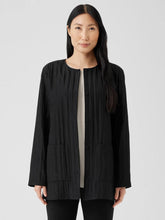 Eileen Fisher Jackets, Coats & Vests | Silk Habutai Quilted Round Neck Jacket Black - Women