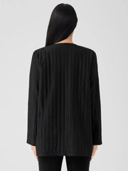 Eileen Fisher Jackets, Coats & Vests | Silk Habutai Quilted Round Neck Jacket Black - Women