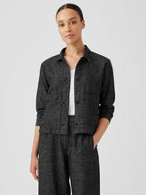 Eileen Fisher Jackets, Coats & Vests | Tweedy Hemp Cotton Classic Collar Jacket Black - Women