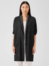 Eileen Fisher Jackets, Coats & Vests | Tweedy Hemp Cotton High Collar Coat Black - Women