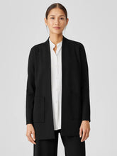 Eileen Fisher Jackets, Coats & Vests | Washable Flex Ponte High Collar Jacket Black - Women