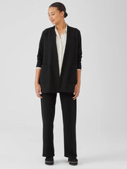 Eileen Fisher Jackets, Coats & Vests | Washable Flex Ponte High Collar Jacket Black - Women