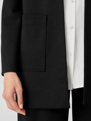 Eileen Fisher Jackets, Coats & Vests | Washable Flex Ponte High Collar Jacket Black - Women
