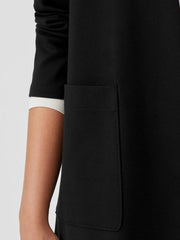 Eileen Fisher Jackets, Coats & Vests | Washable Flex Ponte High Collar Jacket Black - Women