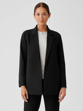 Eileen Fisher Jackets, Coats & Vests | Washable Flex Ponte Notch Collar Long Blazer Black - Women