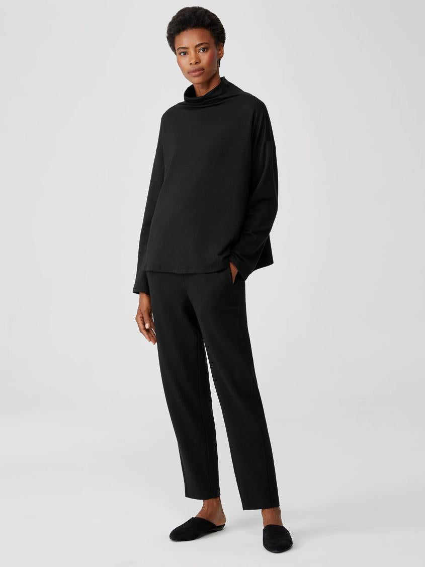 Eileen Fisher Pants, Shorts & Jumpsuits | Cozy Brushed Terry Hug Slouchy Pant Black - Women