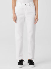 Eileen Fisher Pants, Shorts & Jumpsuits | Organic Cotton Denim Slim Jean White - Women