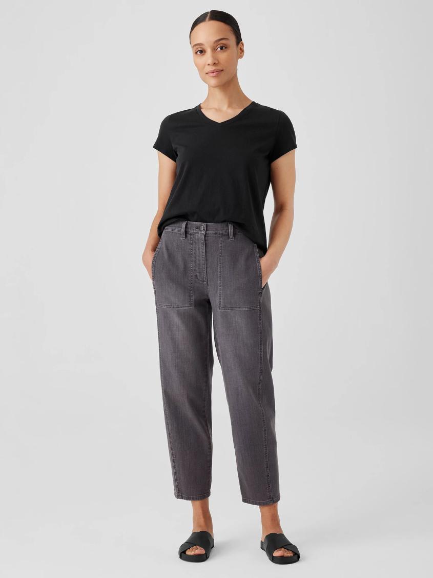 Eileen Fisher Pants, Shorts & Jumpsuits | Organic Cotton Stretch Lantern Jean Carbon - Women