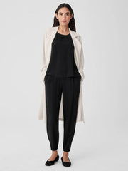 Eileen Fisher Pants, Shorts & Jumpsuits | Silk Georgette Crepe Jogger Pant Black - Women