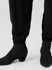 Eileen Fisher Pants, Shorts & Jumpsuits | Silk Georgette Crepe Jogger Pant Black - Women