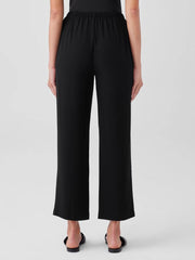 Eileen Fisher Pants, Shorts & Jumpsuits | Silk Georgette Crepe Straight Pant Black - Women