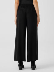 Eileen Fisher Pants, Shorts & Jumpsuits | Silk Georgette Crepe Wide-Leg Pant Black - Women