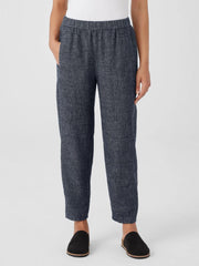 Eileen Fisher Pants, Shorts & Jumpsuits | Tweedy Hemp Cotton Lantern Pant Denim - Women