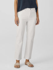 Eileen Fisher Pants, Shorts & Jumpsuits | Undyed Organic Cotton Denim Straight Jean Undyed Natural - Women