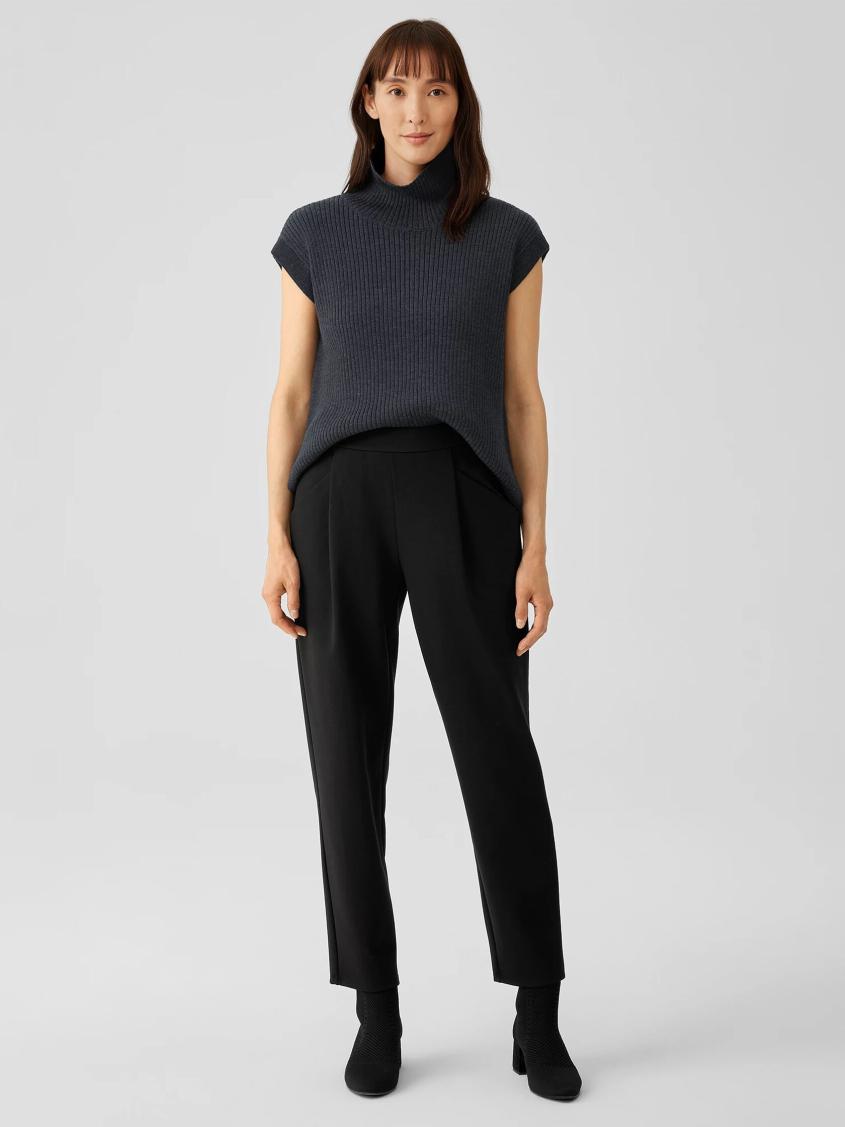 Eileen Fisher Pants, Shorts & Jumpsuits | Washable Flex Ponte Carrot Pant Black - Women