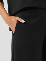 Eileen Fisher Pants, Shorts & Jumpsuits | Washable Flex Ponte Wide-Leg Pant Black - Women