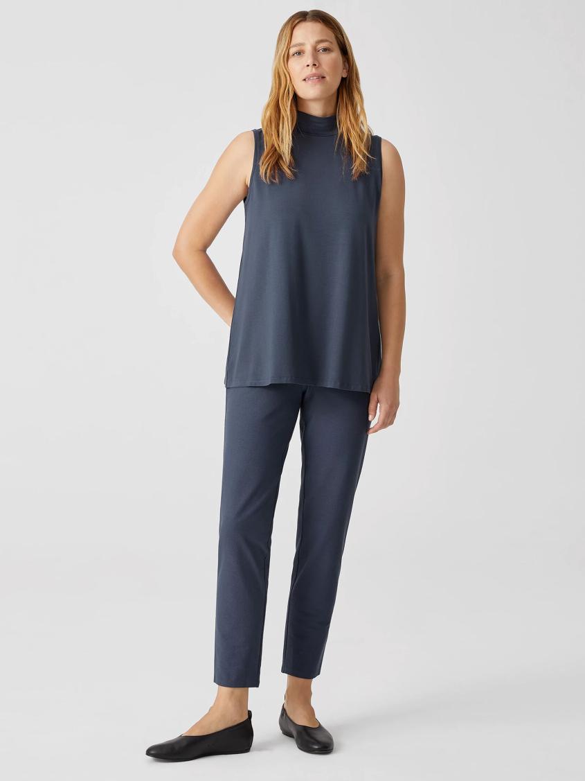 Eileen Fisher Pants, Shorts & Jumpsuits | Washable Stretch Crepe High Waisted Pant Ocean - Women