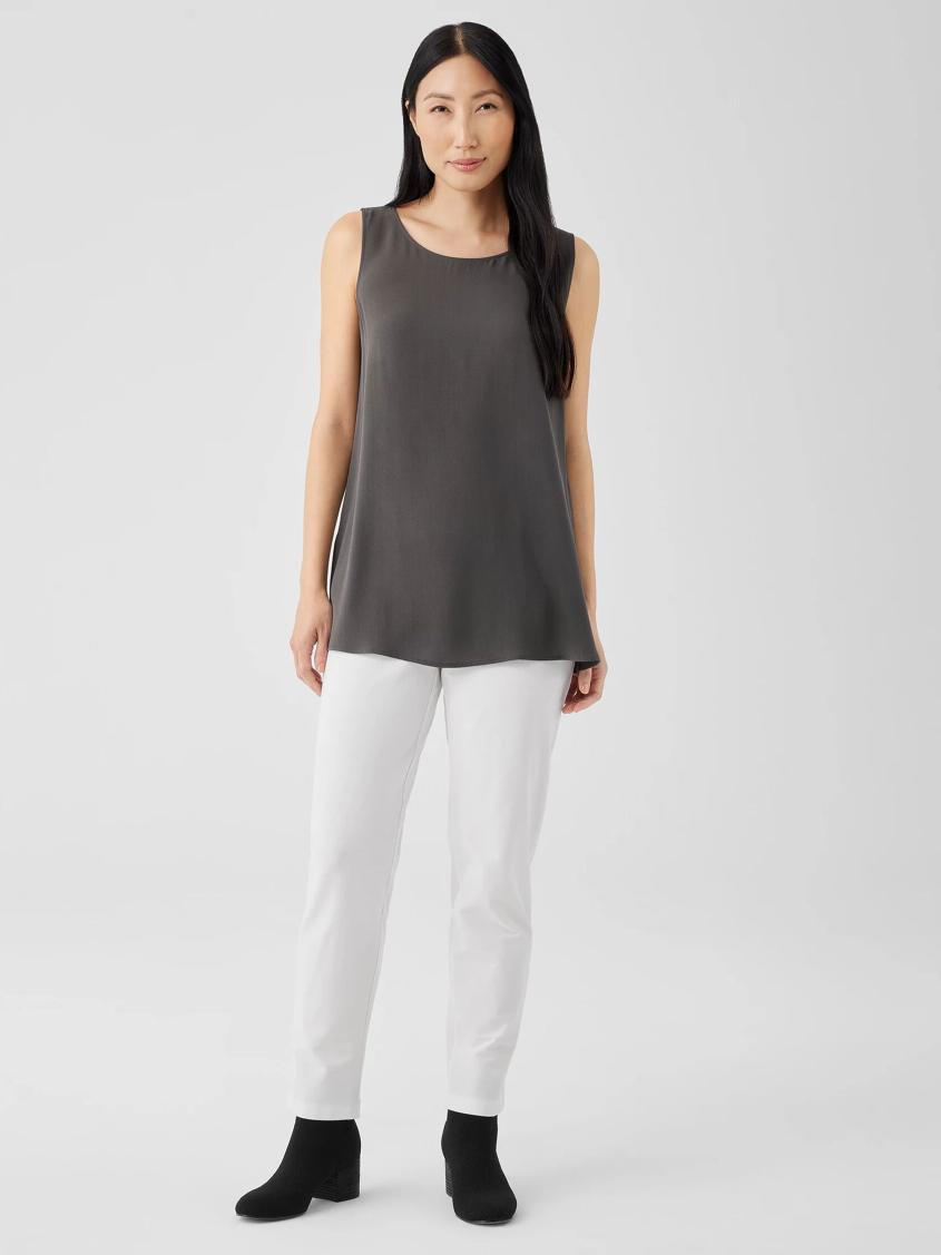 Eileen Fisher Pants, Shorts & Jumpsuits | Washable Stretch Crepe Pant White - Women