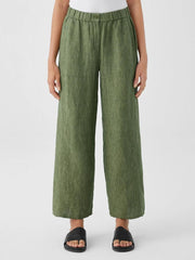 Eileen Fisher Pants, Shorts & Jumpsuits | Washed Organic Linen Délavé Wide Trouser Pant Coriander - Women
