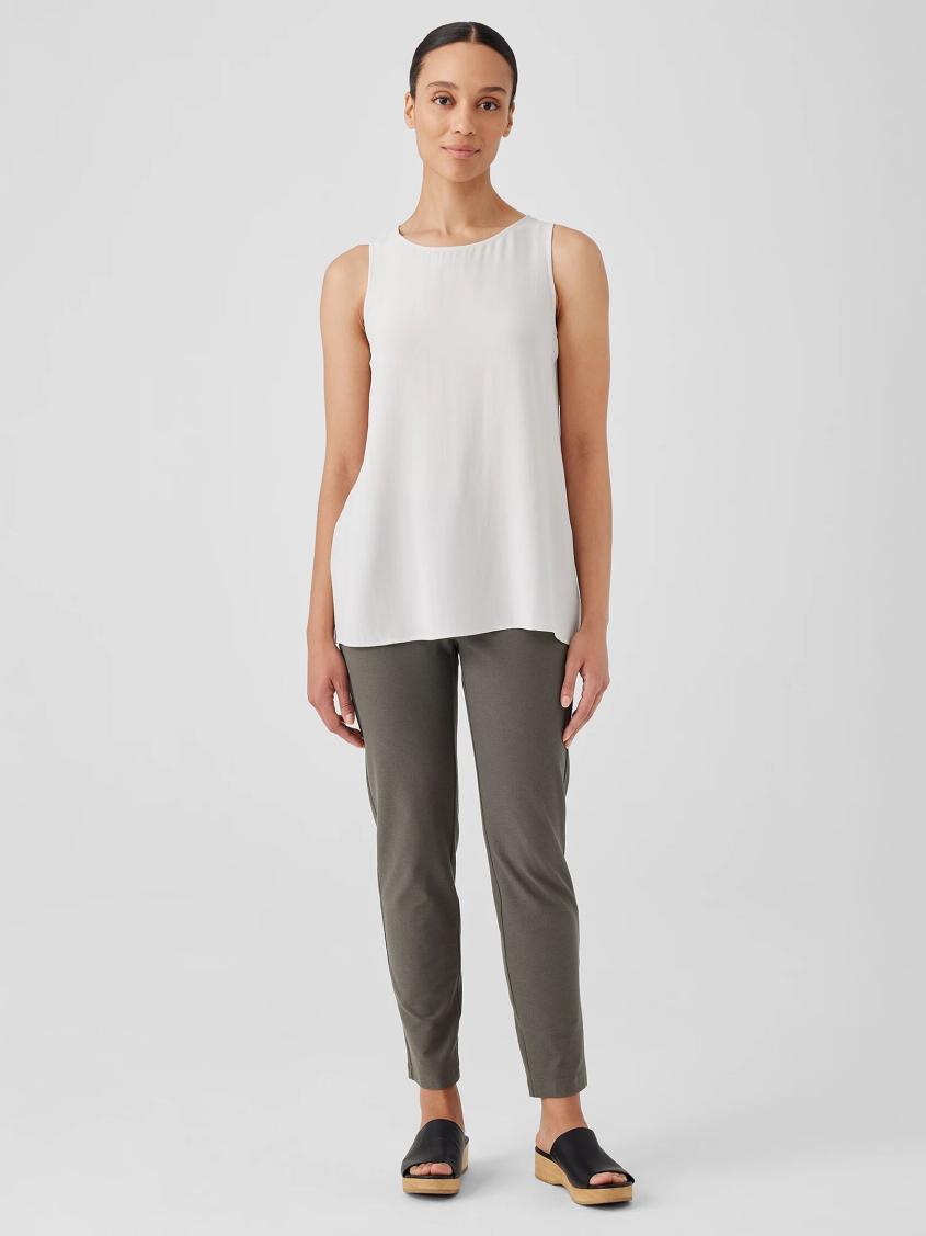 Eileen Fisher Petite | Washable Stretch Crepe Pant White - Women