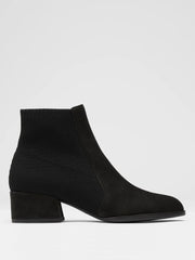 Eileen Fisher Shoes | Aesop Tumbled Nubuck And Recycled Stretch Knit Bootie Black - Women