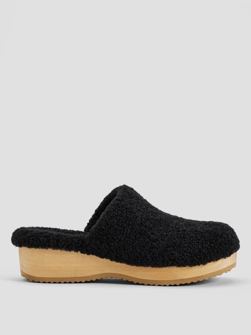 Eileen Fisher Shoes | Curly Shearling Clog Black - Women