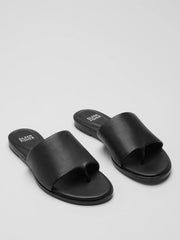 Eileen Fisher Shoes | Edge Leather Slide Sandal Black - Women