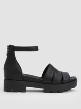 Eileen Fisher Shoes | Heir Tumbled Leather Wedge Sandal Black - Women
