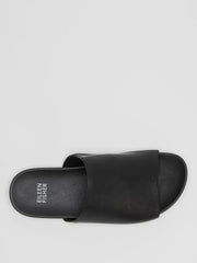 Eileen Fisher Shoes | Mask Tumbled Leather Slide Sandal Black - Women