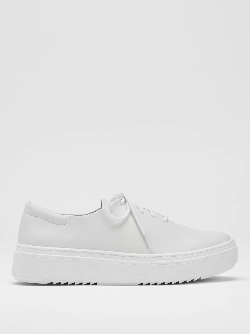 Eileen Fisher Shoes | Penni Leather Wedge Sneaker White - Women