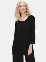 Eileen Fisher Sleepwear | Organic Cotton Interlock Long Sleep Top Black - Women