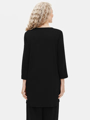 Eileen Fisher Sleepwear | Organic Cotton Interlock Long Sleep Top Black - Women